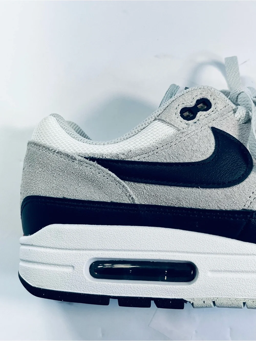 Nike Air Max 1 Essential Sneakers #FZ5808-103 White Gray Navy Blue Men's : 8.5